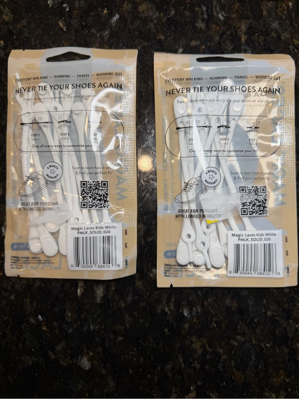 Magic Laces No-Tie Laces For Kids 2 Packages